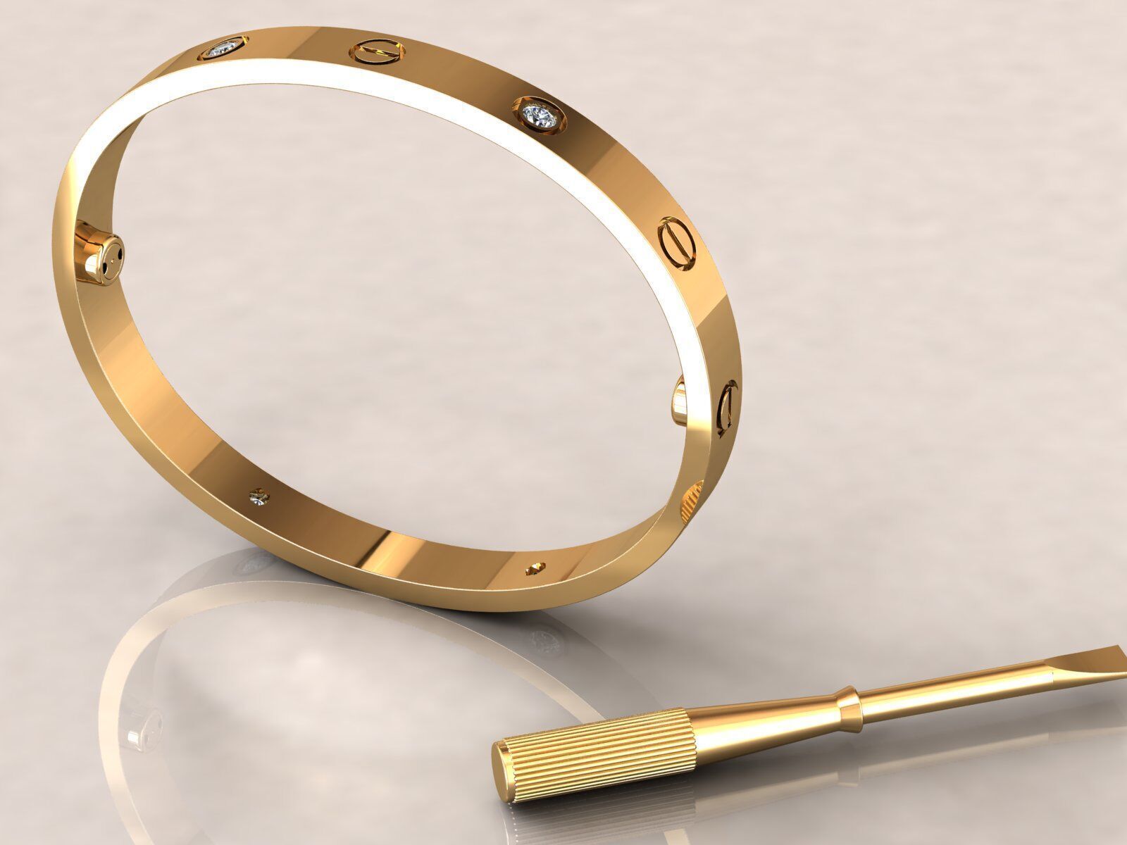 Love Bracelet C 17cm 3D print model_1