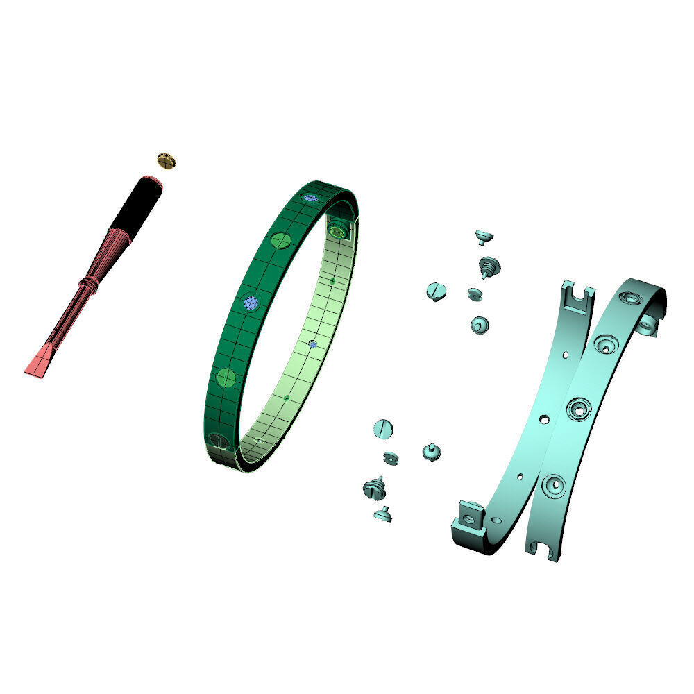 Love Bracelet C 17cm 3D print model_11