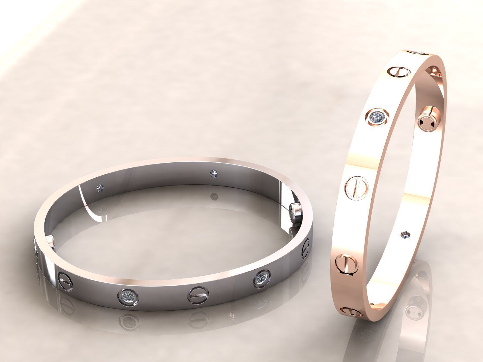 Love Bracelet C 17cm 3D print model_7