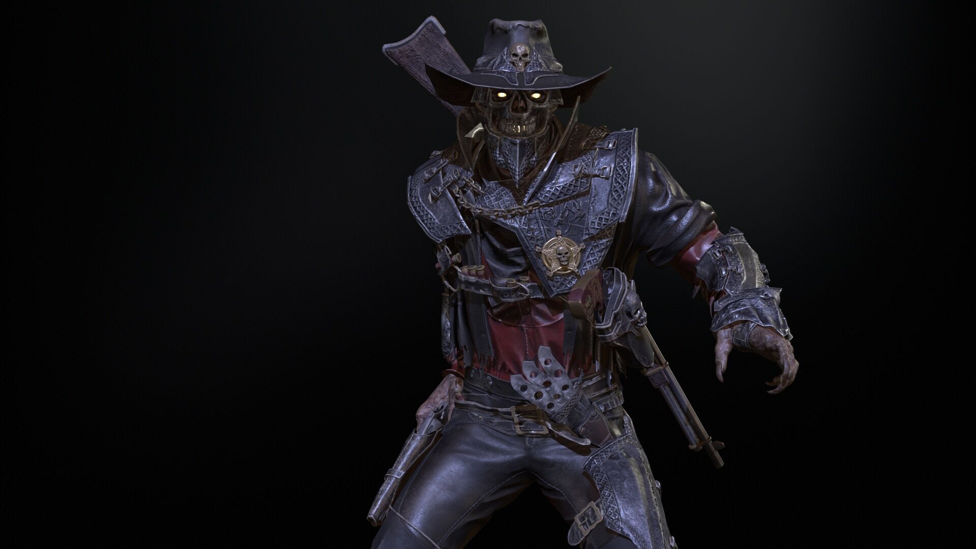 Hellish Sheriff remaster Low-poly 3D model_28