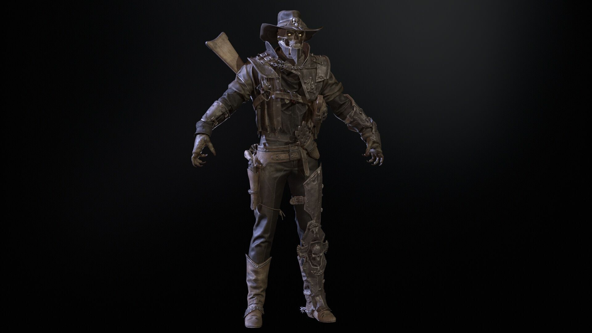 Hellish Sheriff remaster Low-poly 3D model_17