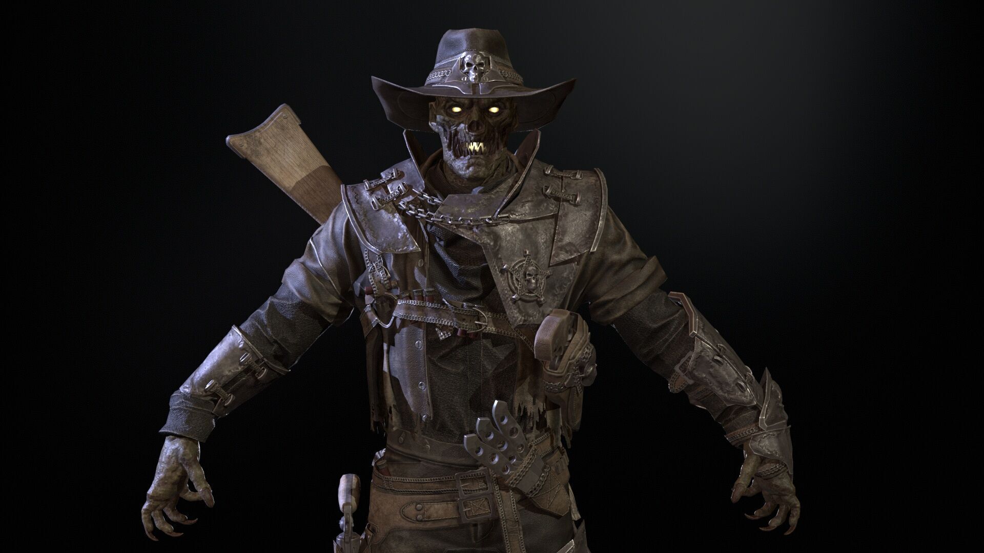 Hellish Sheriff remaster Low-poly 3D model_19