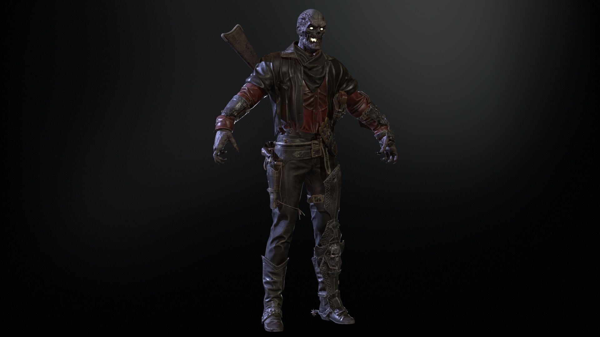 Hellish Sheriff remaster Low-poly 3D model_8