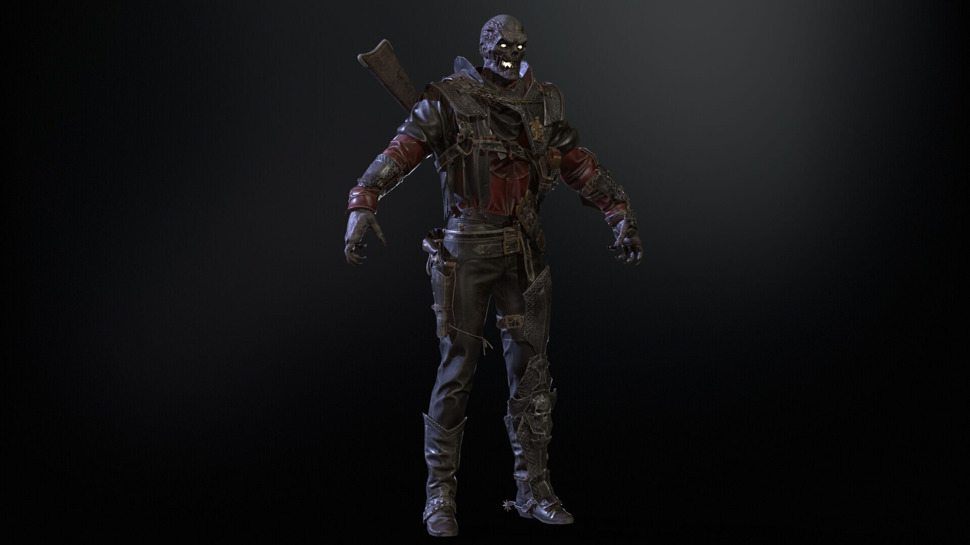 Hellish Sheriff remaster Low-poly 3D model_9