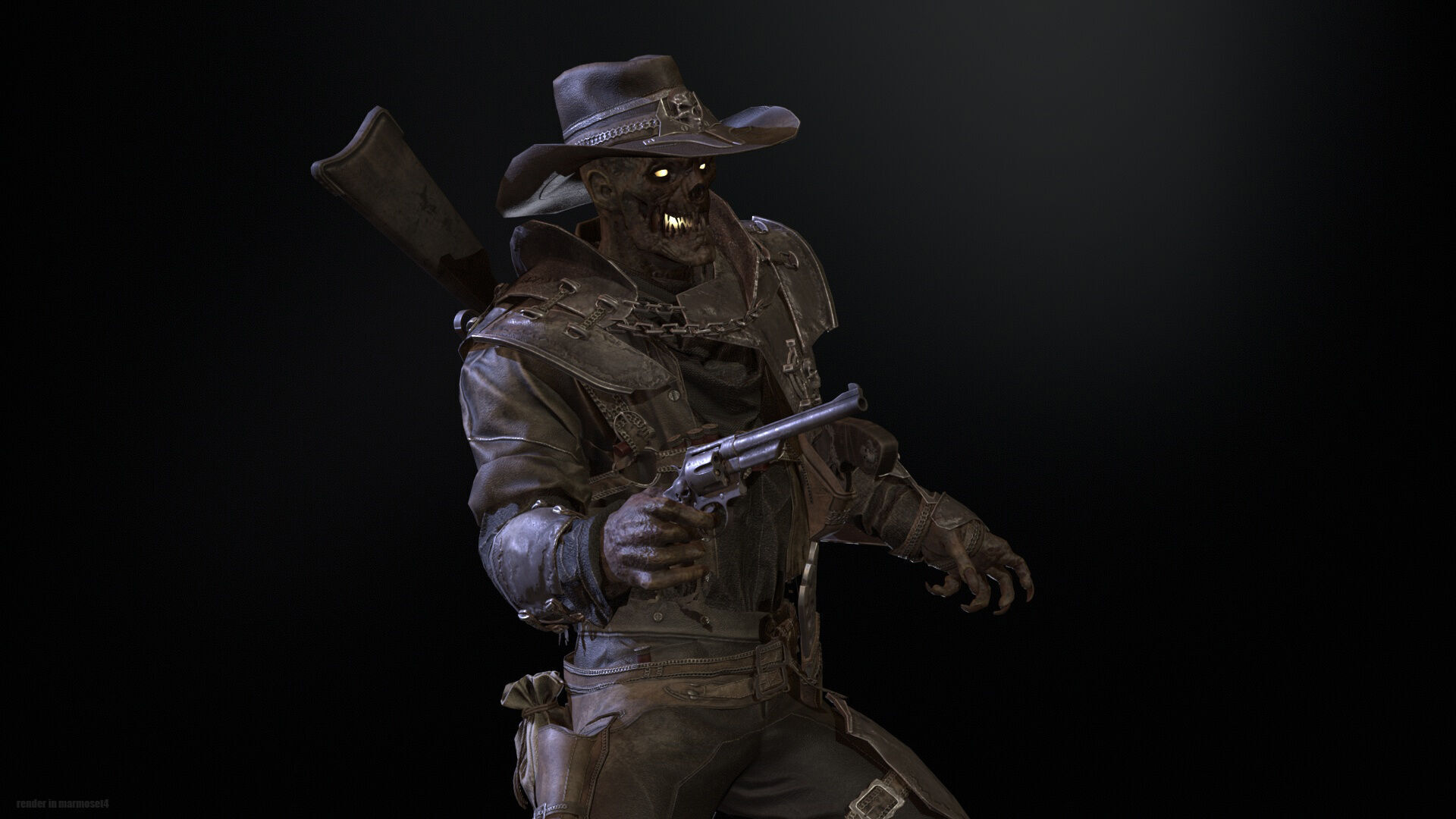 Hellish Sheriff remaster Low-poly 3D model_5