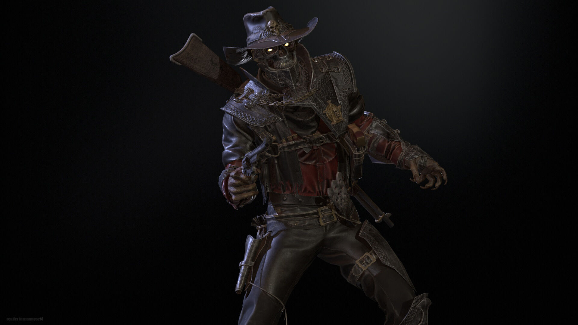 Hellish Sheriff remaster Low-poly 3D model_3