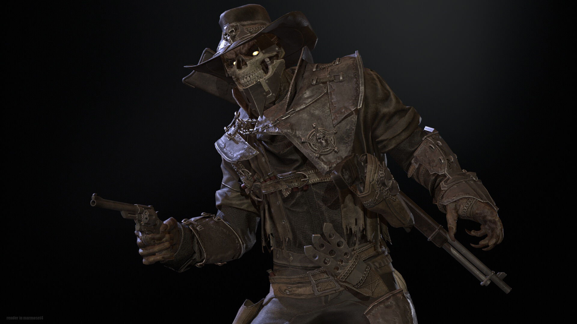 Hellish Sheriff remaster Low-poly 3D model_2