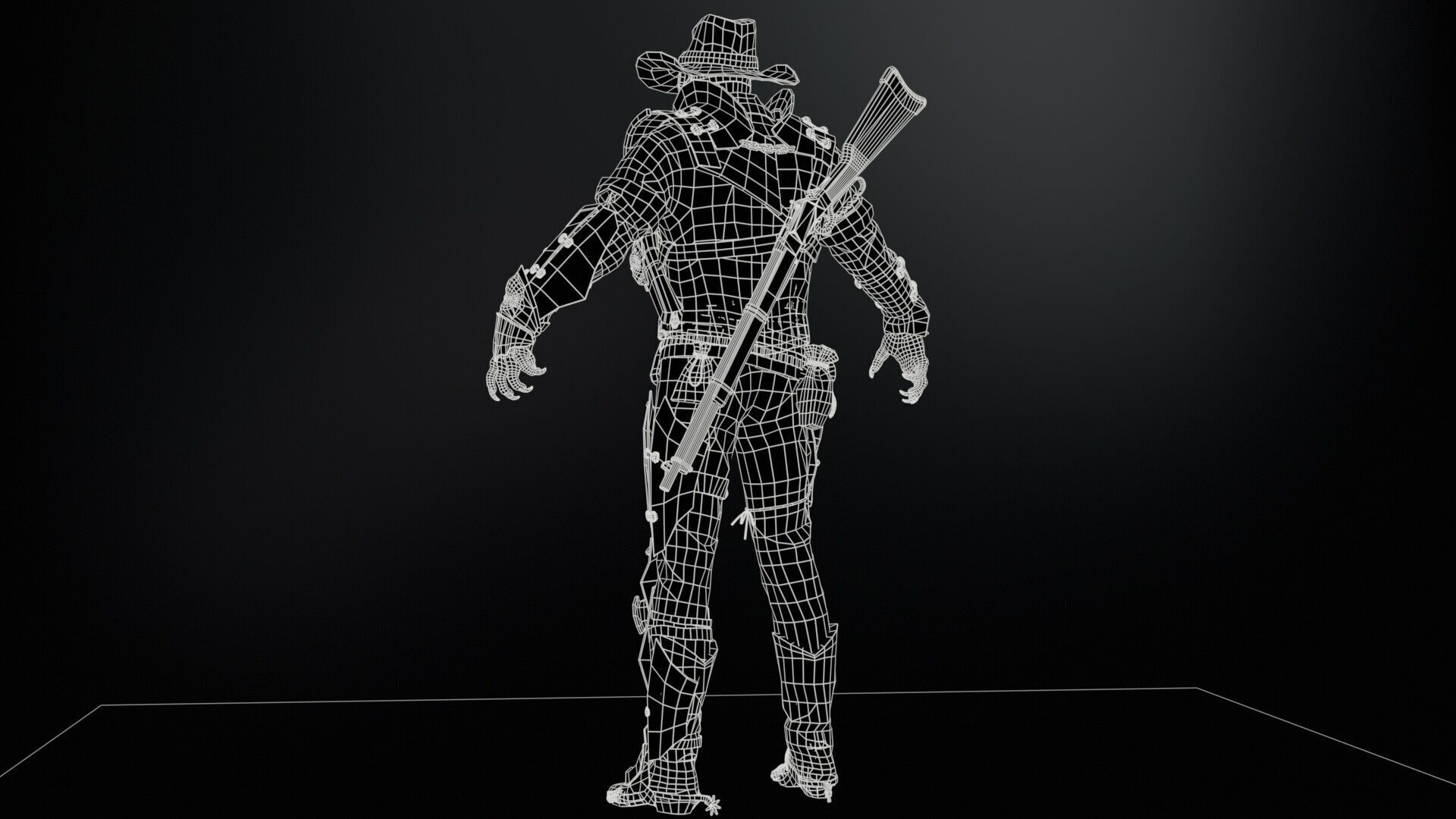 Hellish Sheriff remaster Low-poly 3D model_12