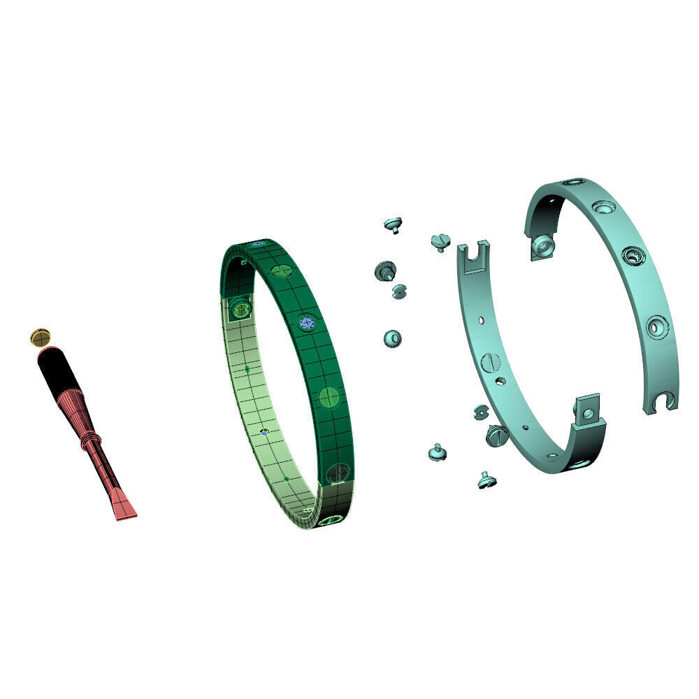 Love Bracelet C 16 cm 3D print model_12