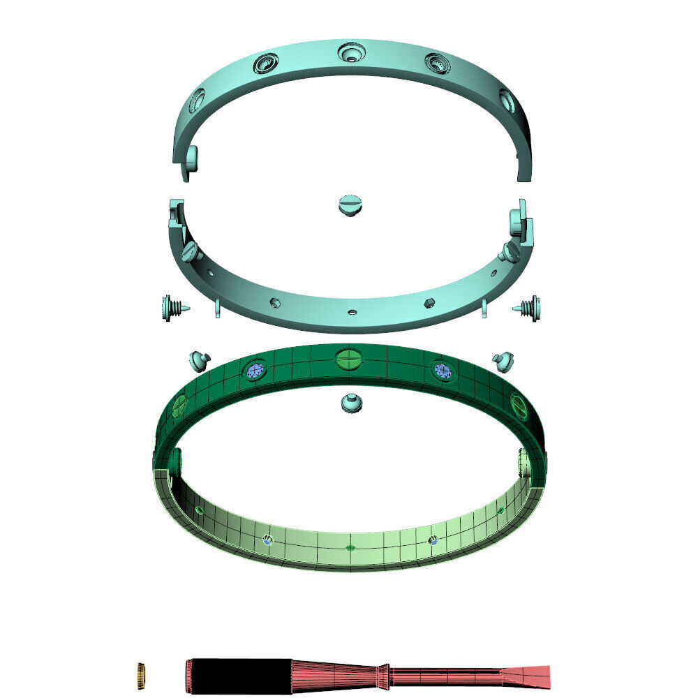 Love Bracelet C 16 cm 3D print model_13