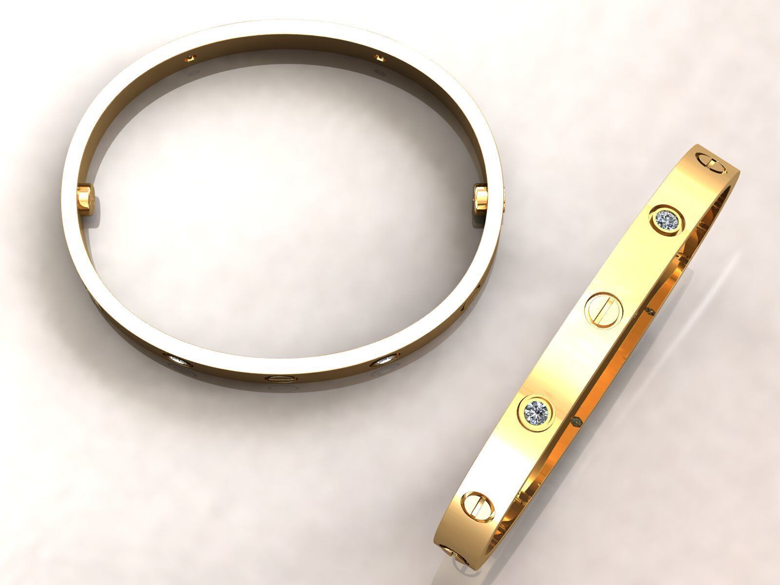 Love Bracelet C 16 cm 3D print model_5