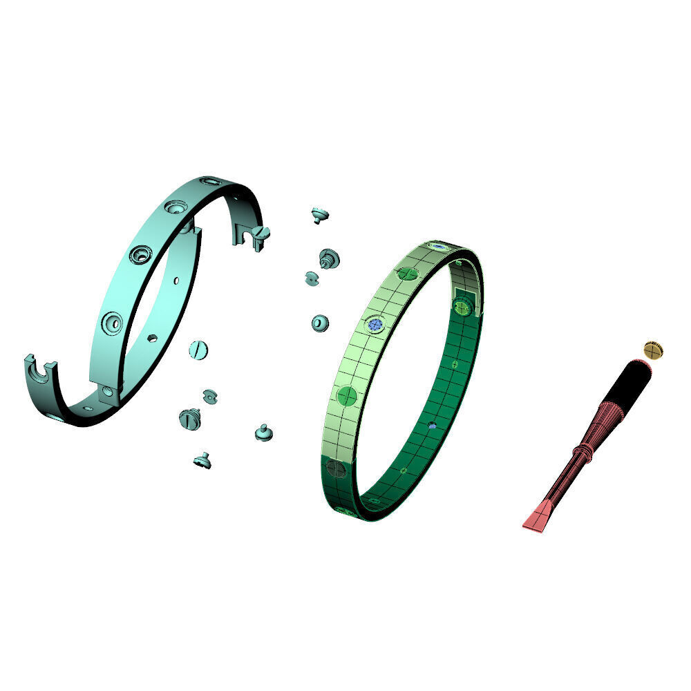 Love Bracelet C 16 cm 3D print model_15