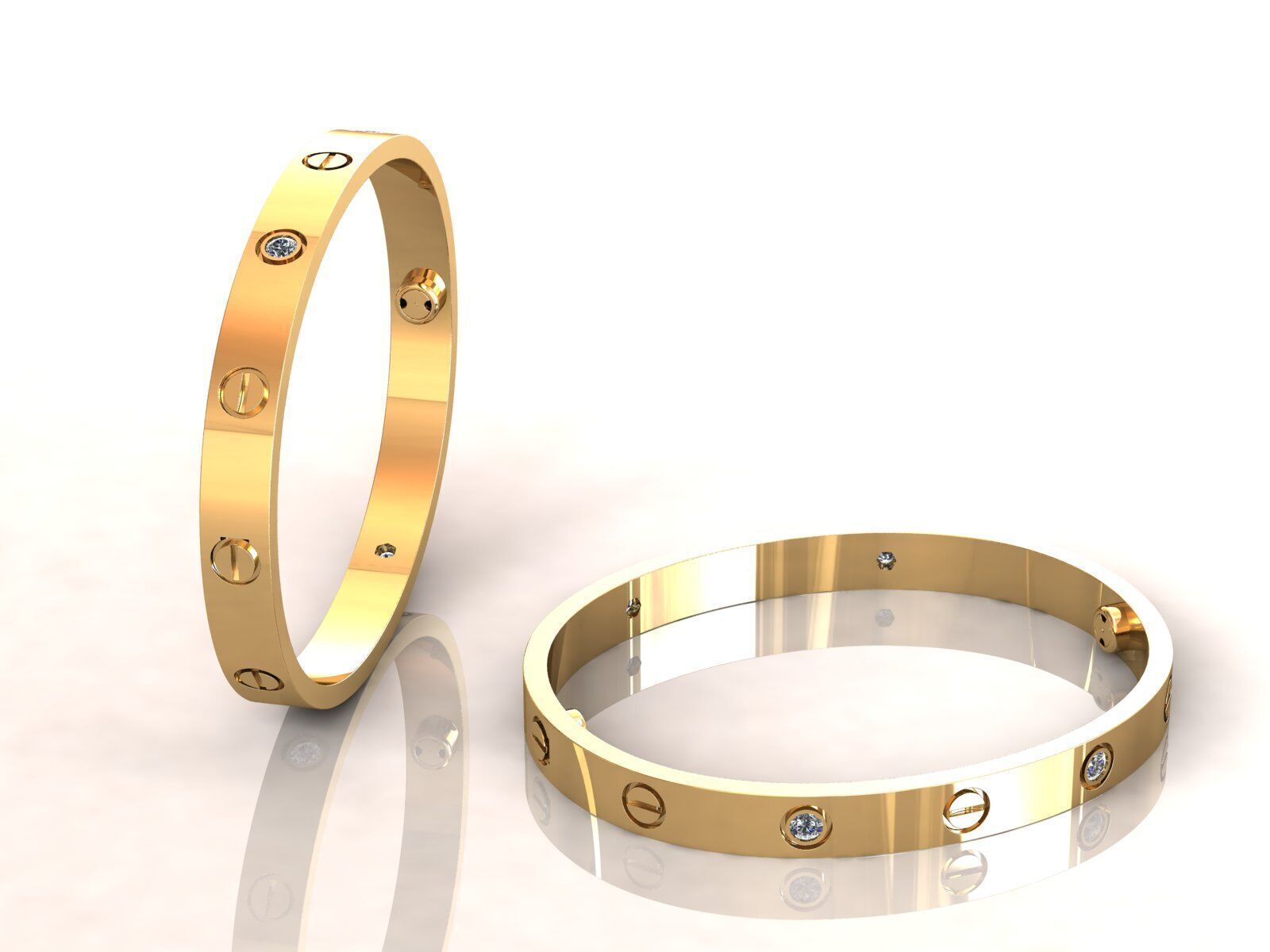 Love Bracelet C 16 cm 3D print model_2