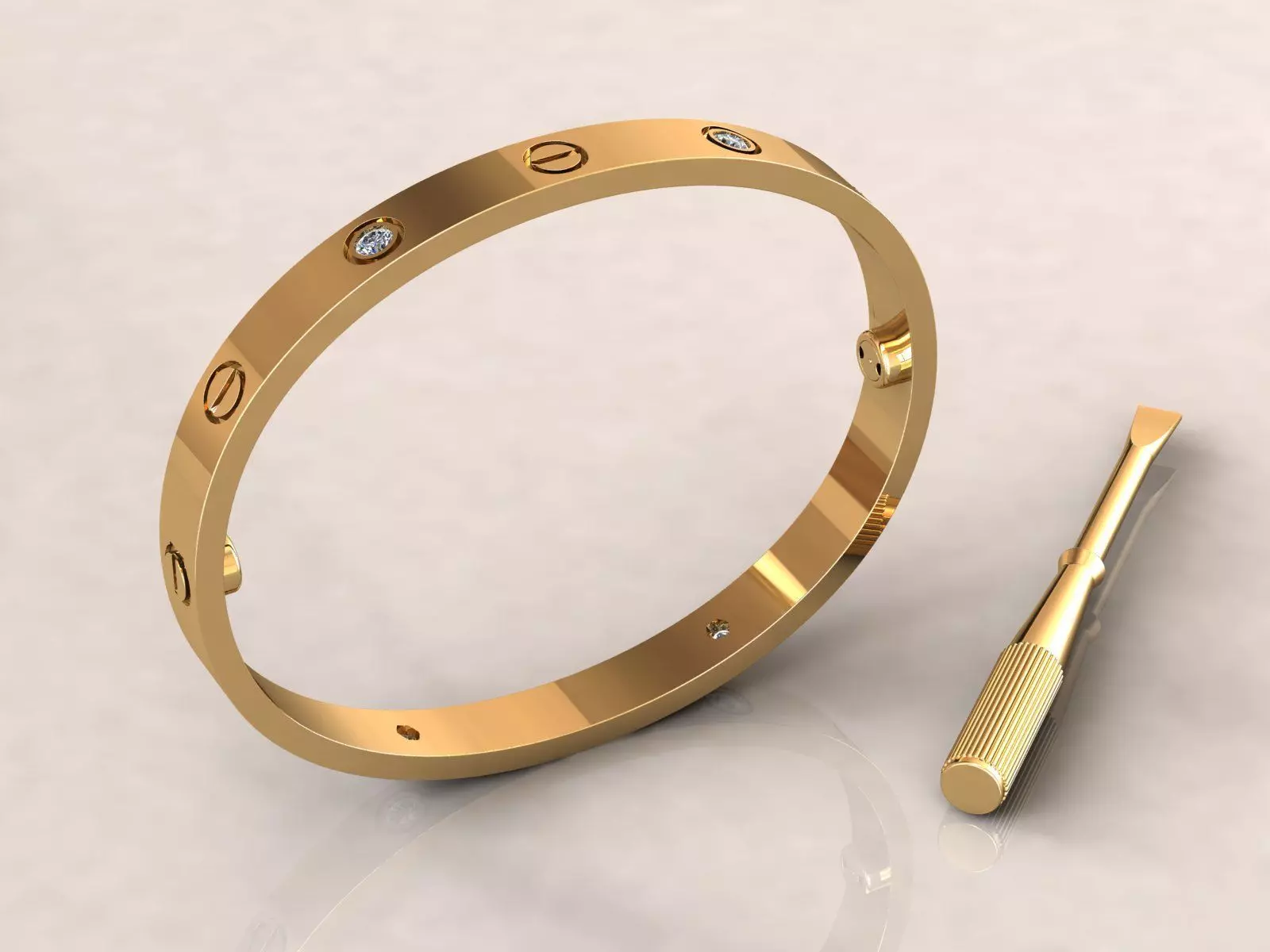 Love Bracelet C 16 cm 3D print model_0