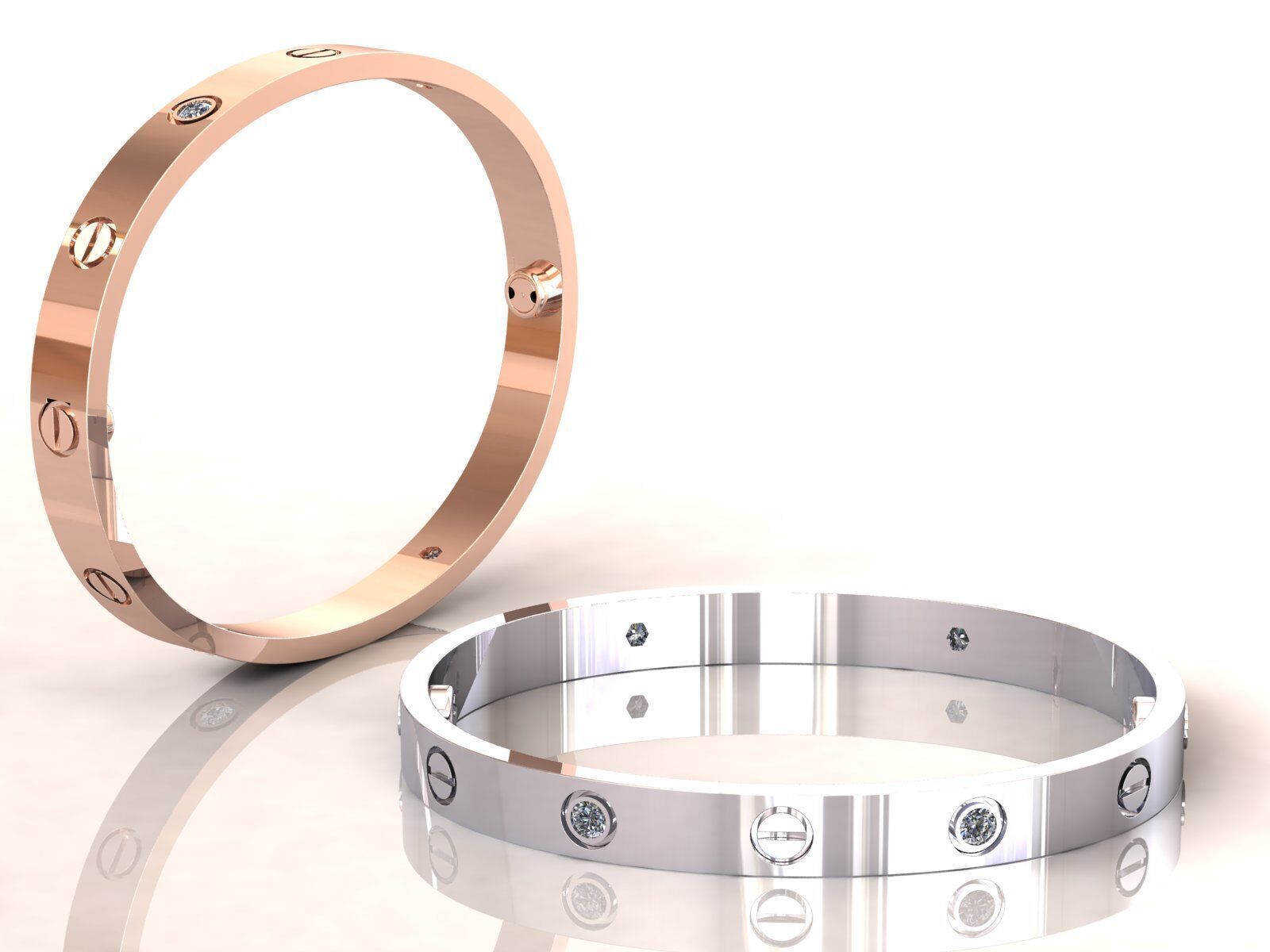 Love Bracelet C 16 cm 3D print model_4