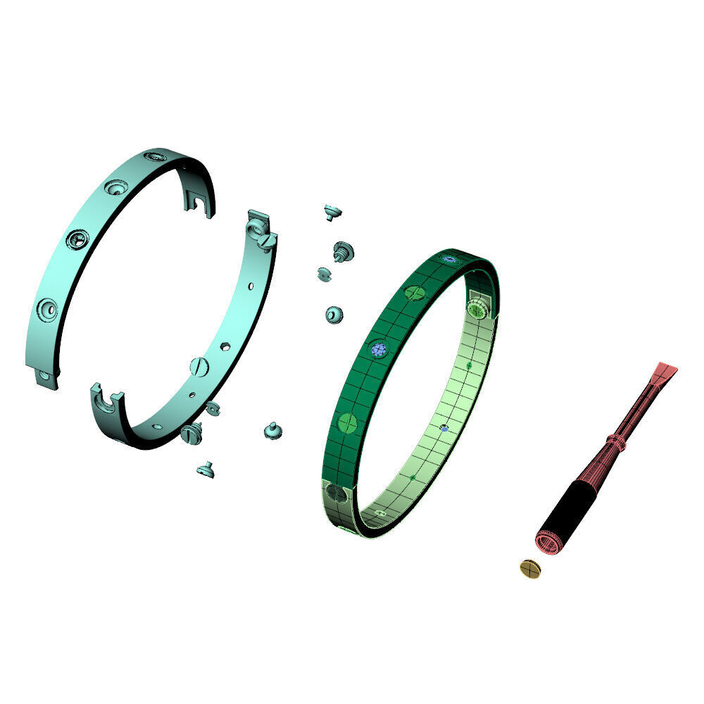 Love Bracelet C 16 cm 3D print model_9