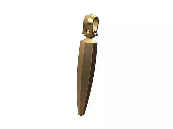Faceted conical horn cornetto italian horn pendant charm