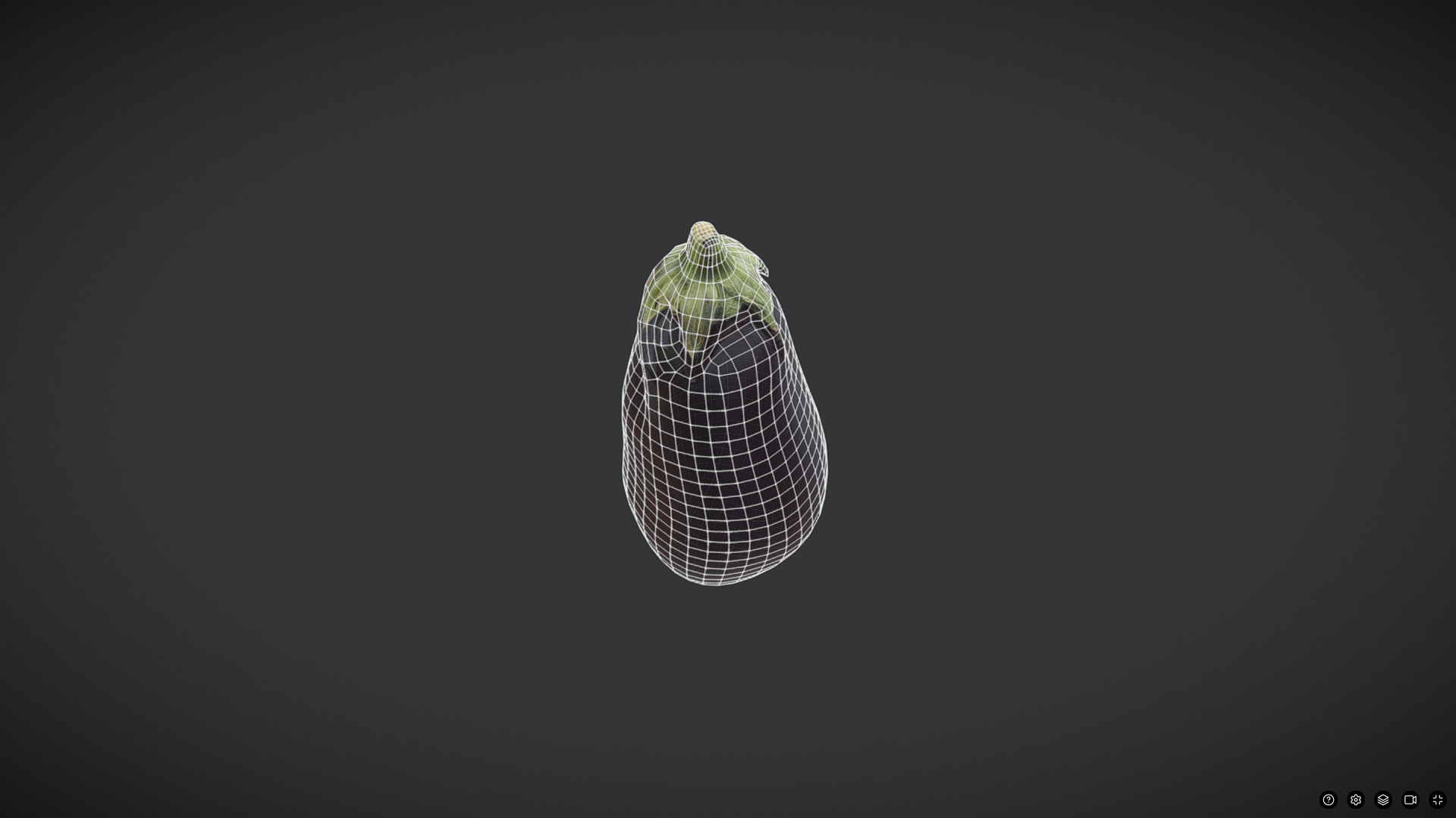 Eggplant Low-poly 3D model_6