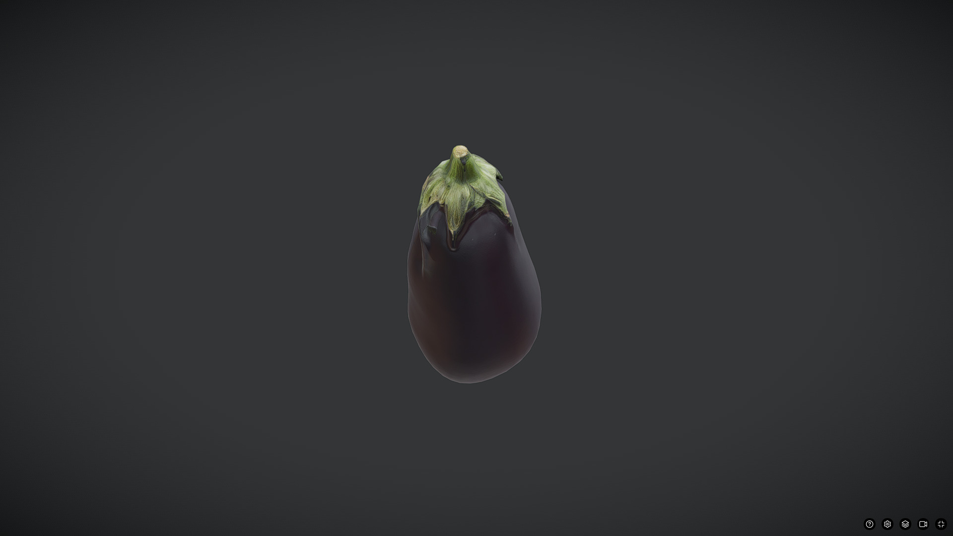 Eggplant Low-poly 3D model_5