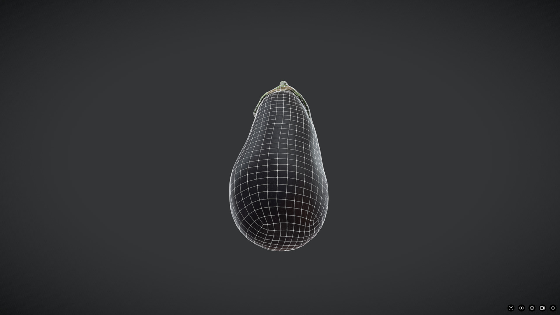 Eggplant Low-poly 3D model_4