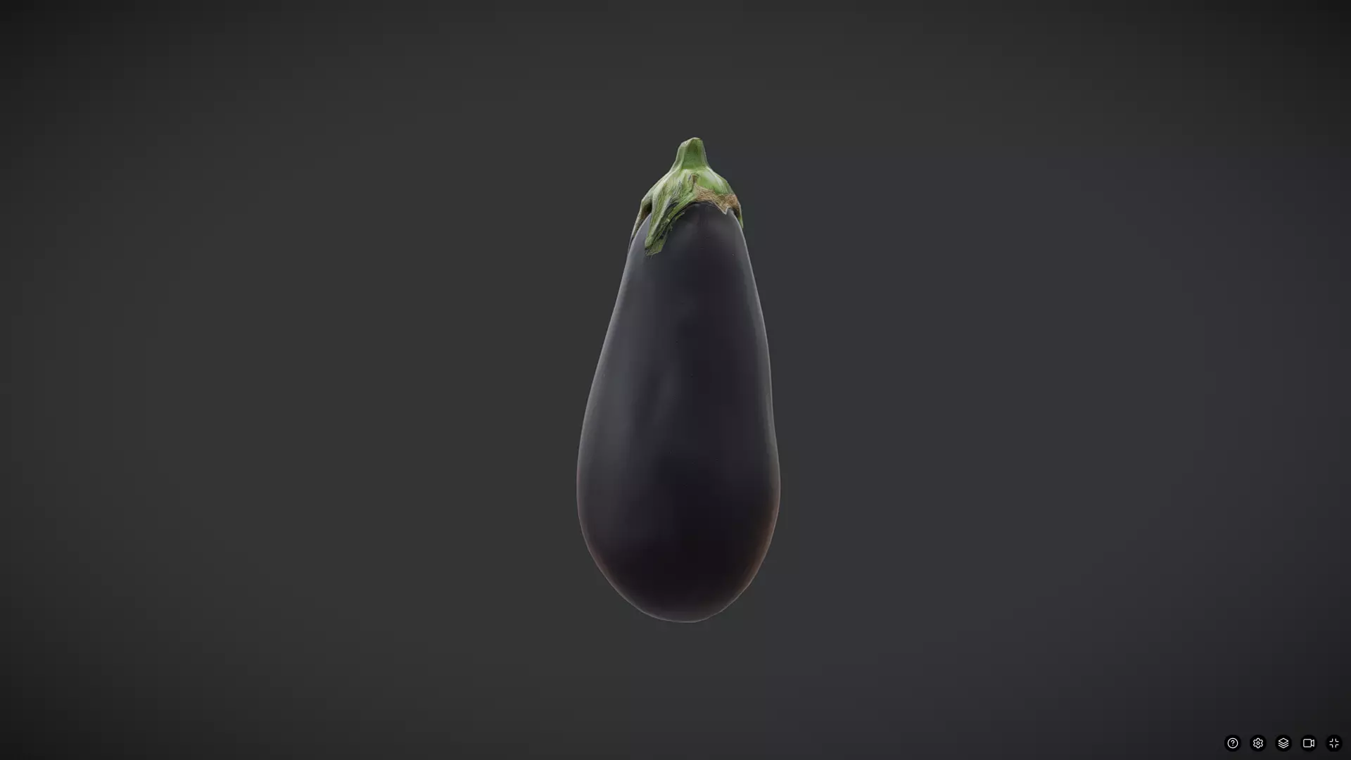Eggplant Low-poly 3D model_0