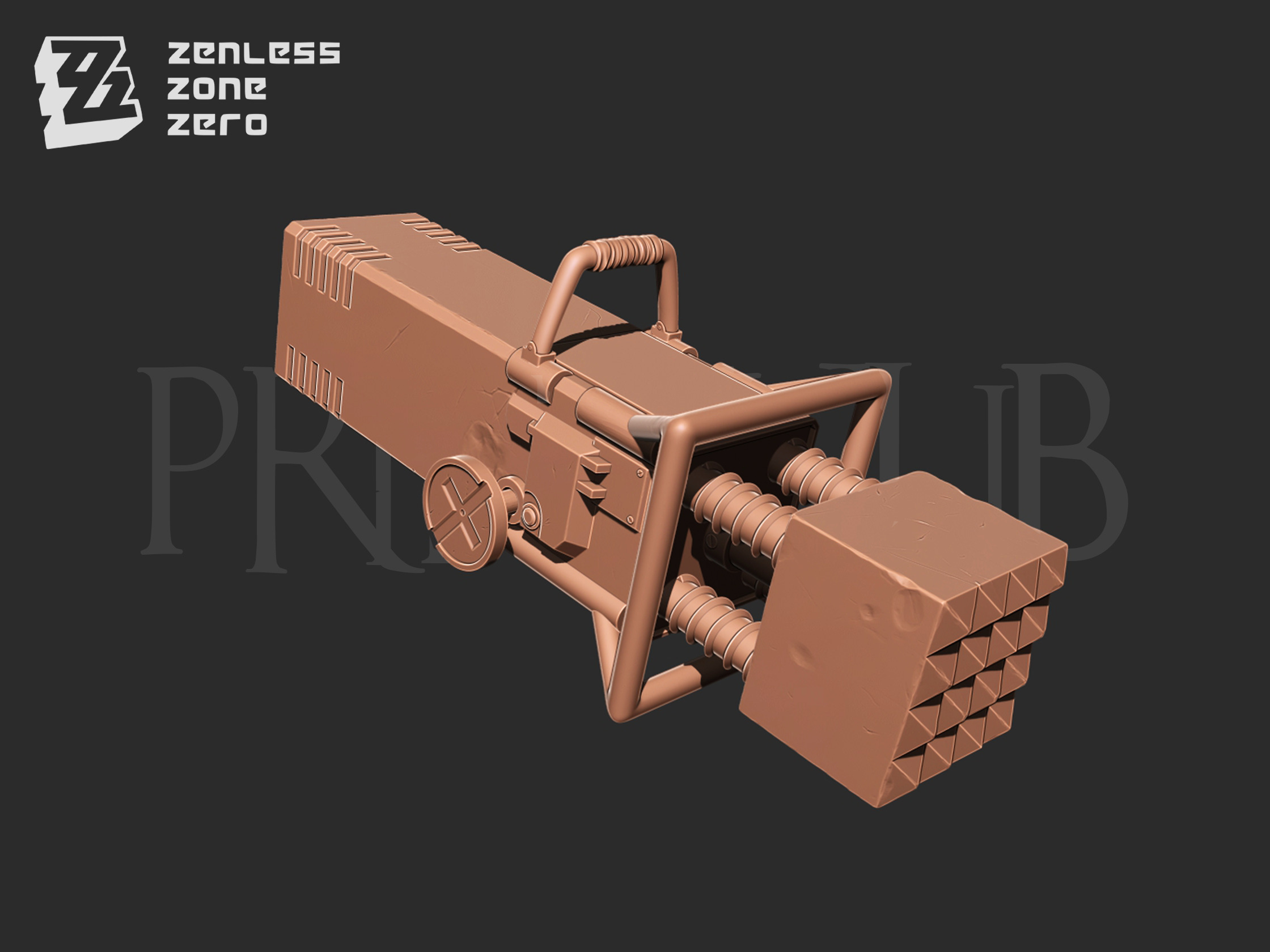 Zenless Zone Zero ben bigger W-Engine Big Cylinder for cosplay 3D print model_4