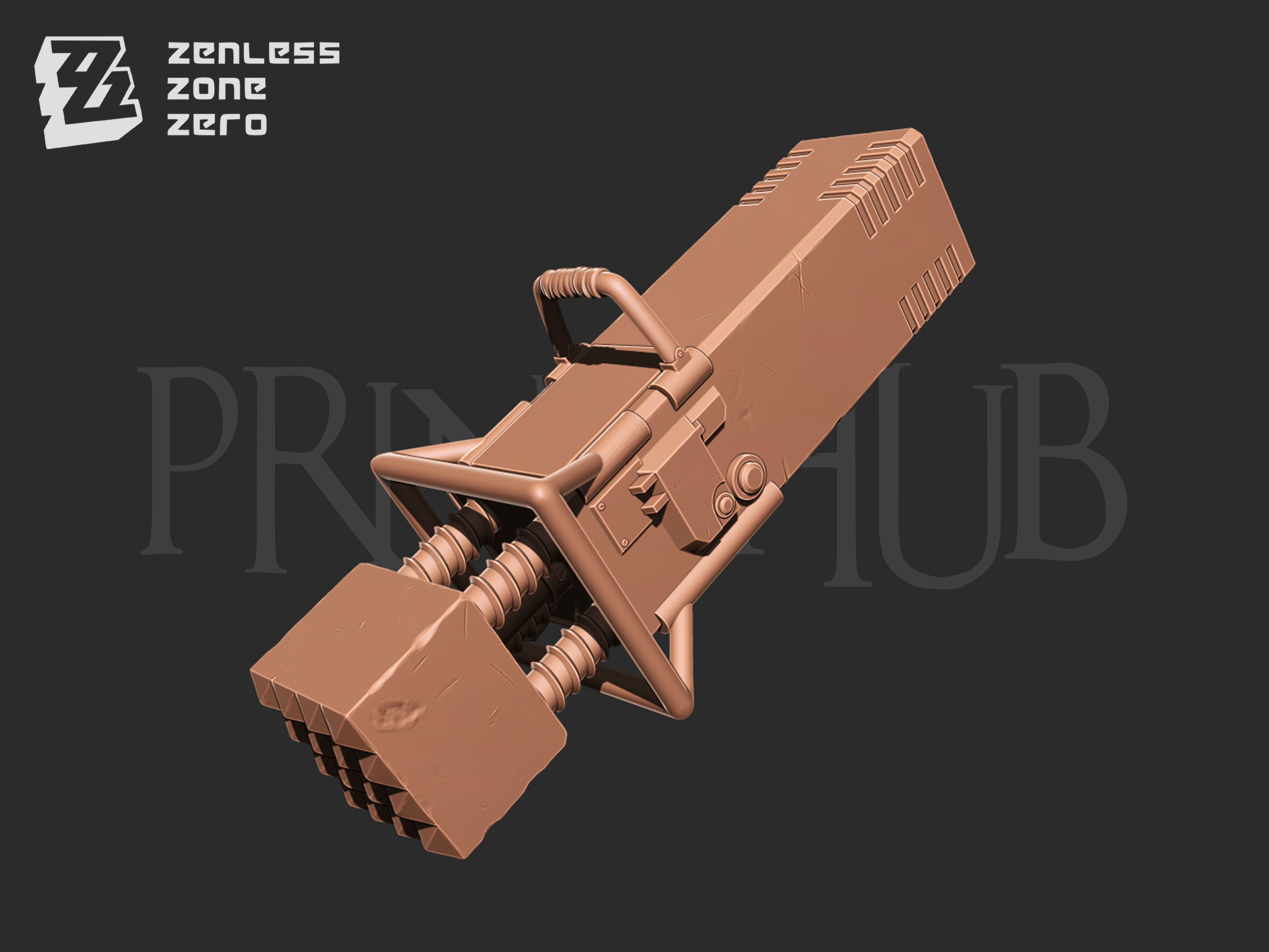 Zenless Zone Zero ben bigger W-Engine Big Cylinder for cosplay 3D print model_5