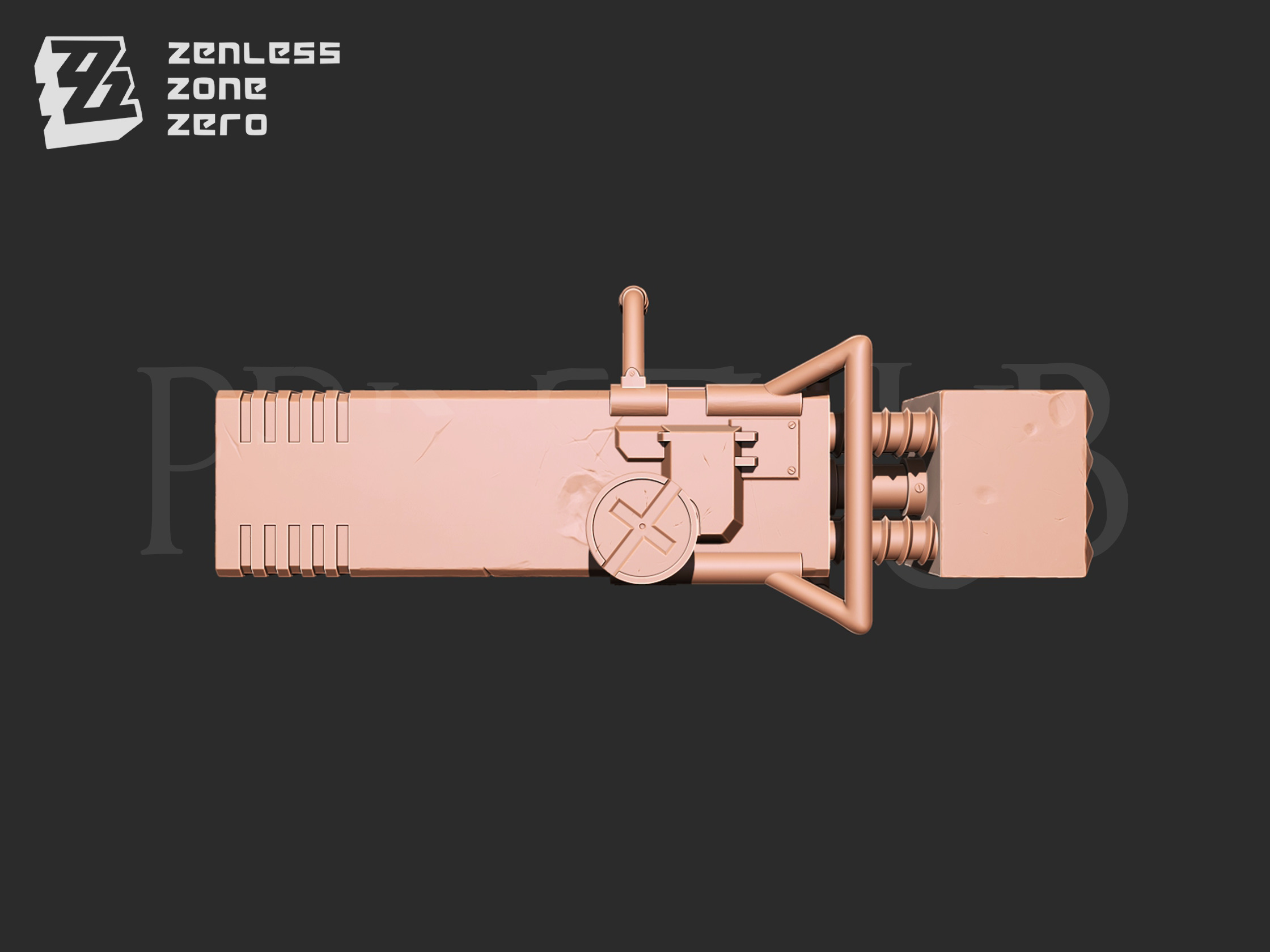 Zenless Zone Zero ben bigger W-Engine Big Cylinder for cosplay 3D print model_3
