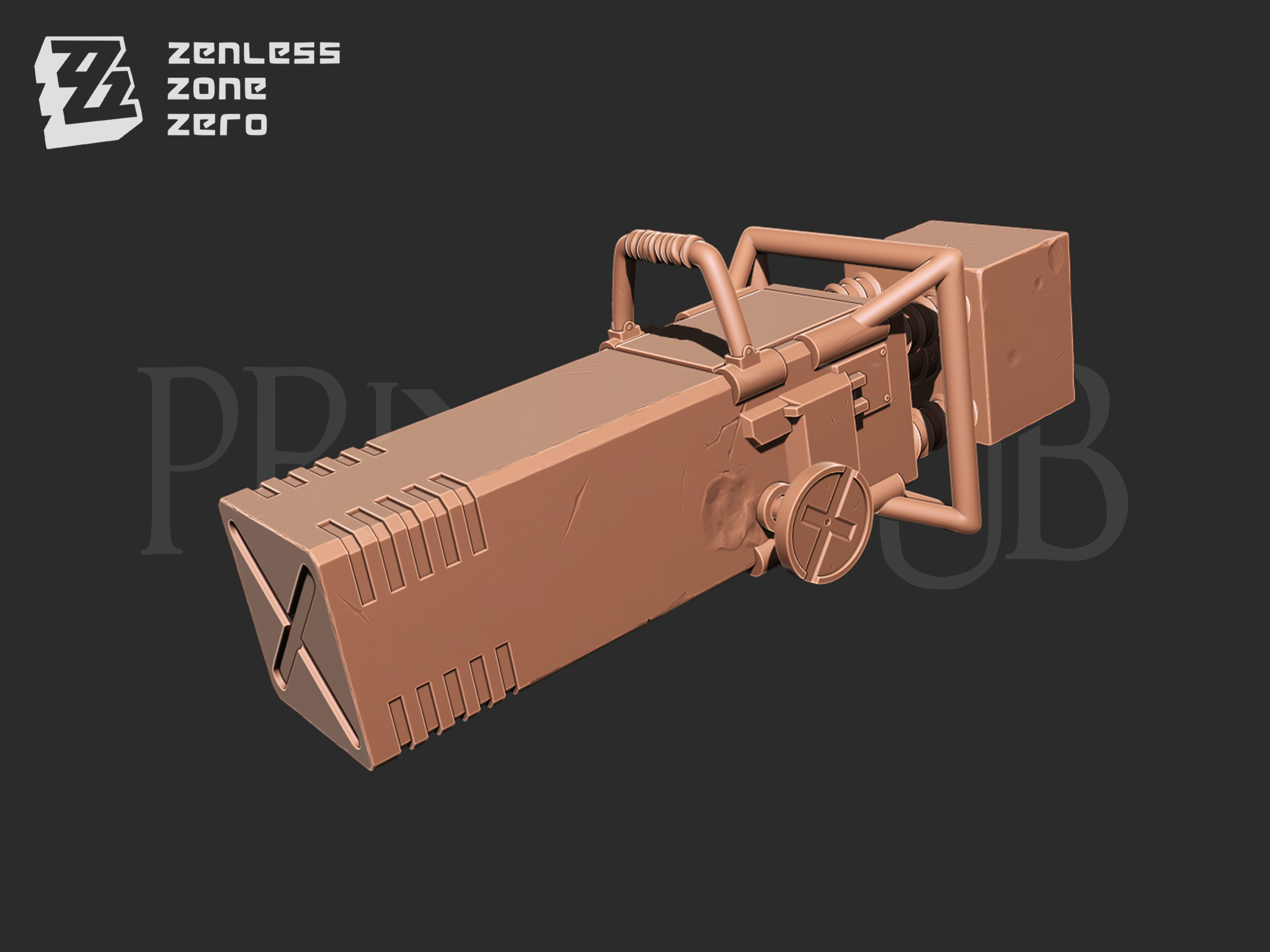 Zenless Zone Zero ben bigger W-Engine Big Cylinder for cosplay 3D print model_2
