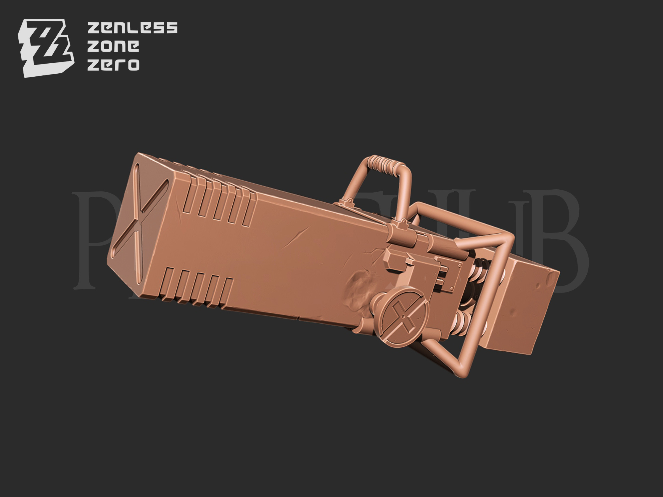 Zenless Zone Zero ben bigger W-Engine Big Cylinder for cosplay 3D print model_6