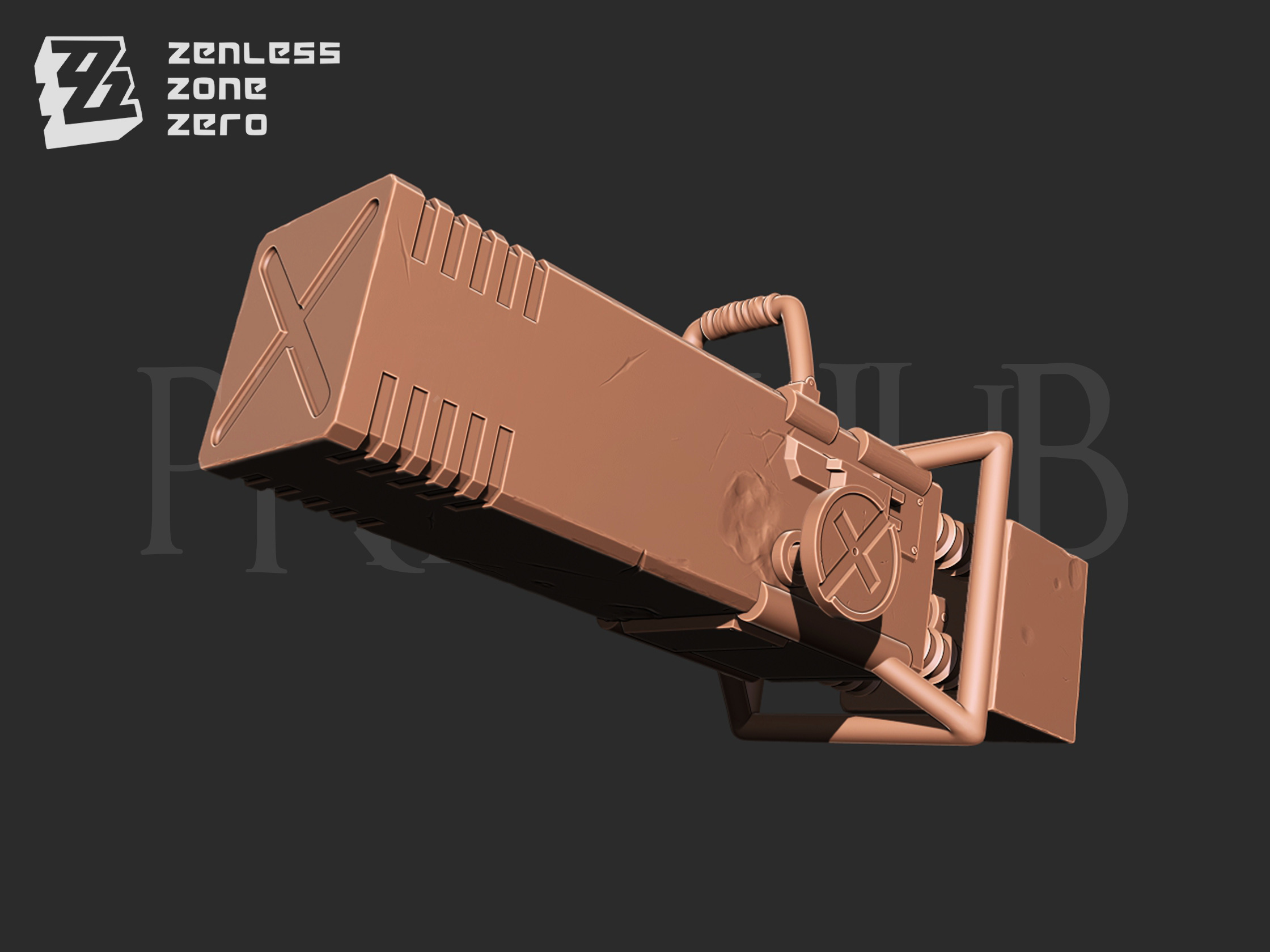 Zenless Zone Zero ben bigger W-Engine Big Cylinder for cosplay 3D print model_1