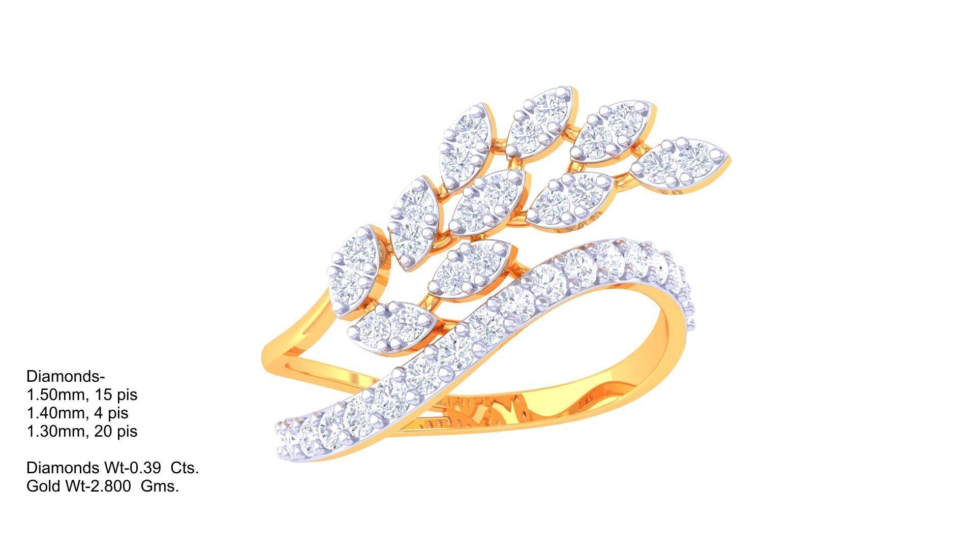  Women Ring MTL 3dm STL OBJ FBX Details 3D print model_4