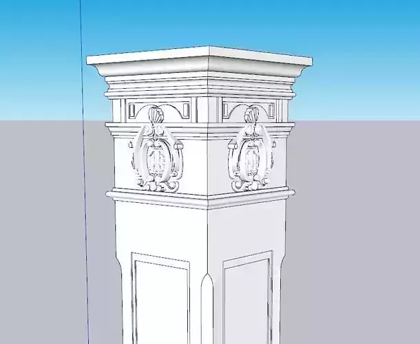 indian jodhpuri stone piller column