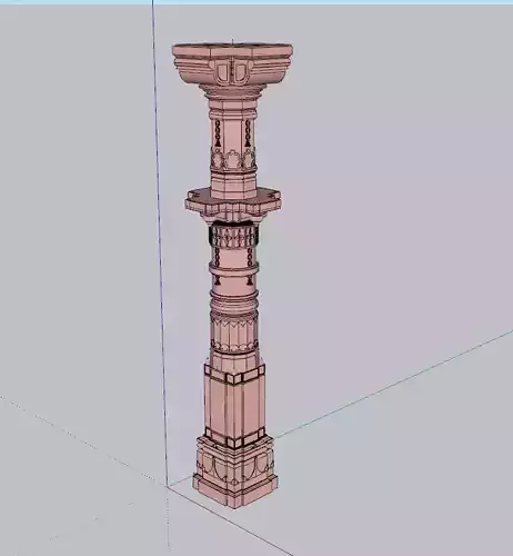 indian jodhpuri stone piller column 