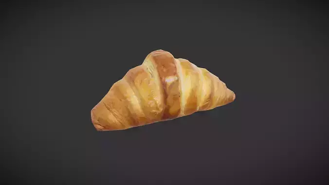 Croissant 2 Low-poly 3D model