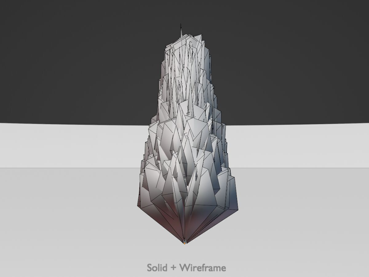 Mock cypress version-2 500mm Low-poly 3D model_11