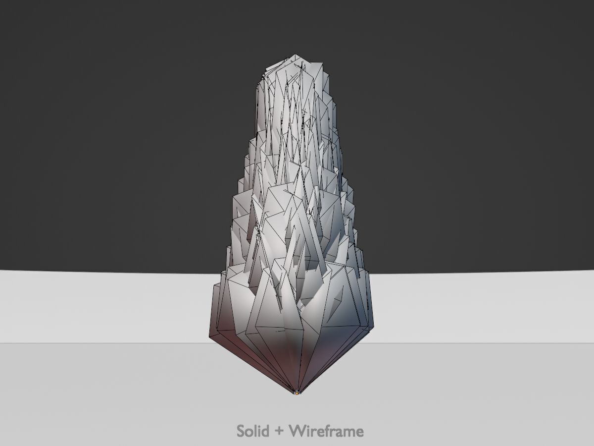Mock cypress version-2 500mm Low-poly 3D model_9