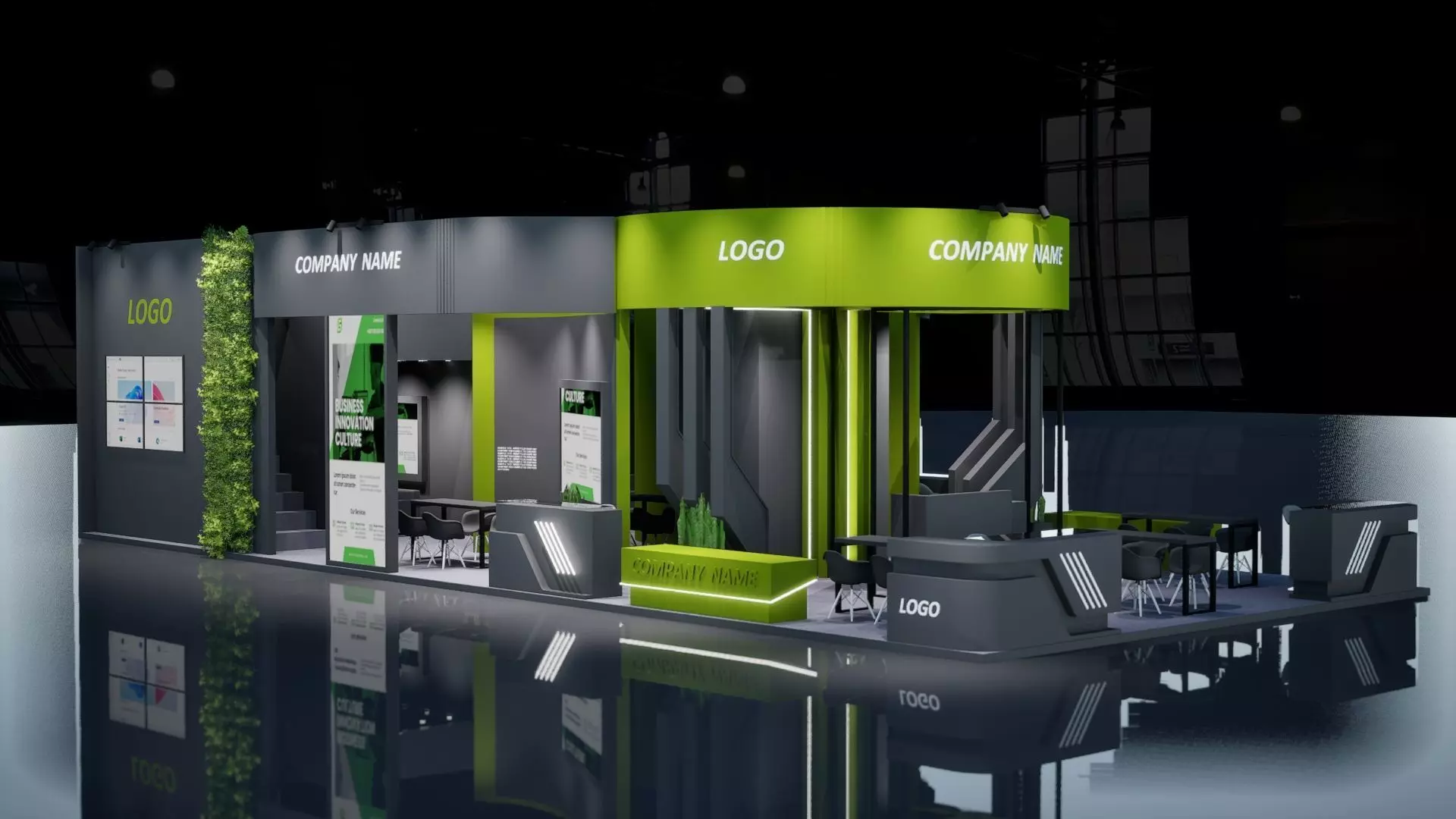 booth exhibition stand 3D model_0