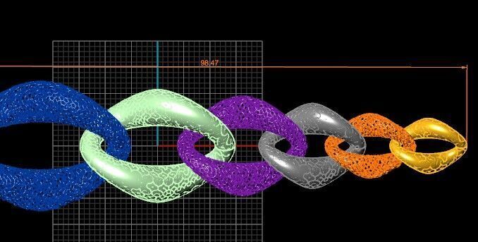 Earring chain  3D print model_1