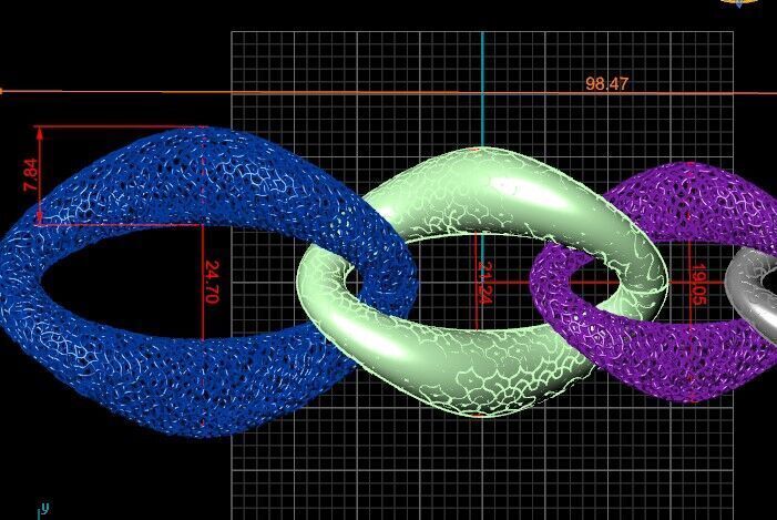 Earring chain  3D print model_2