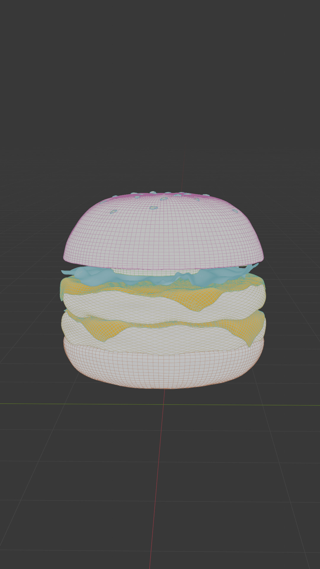 Realistic High-Detail 3D Double Burger Model 3D model_7