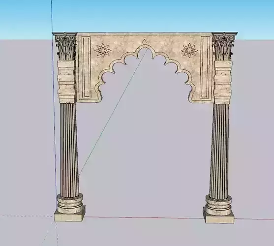 indian jodhpuri stone arch 