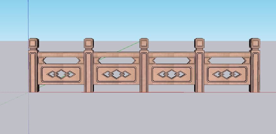 indian jodhpuri stone jali Low-poly 3D model_1