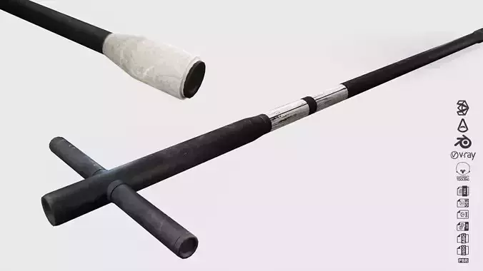 M777 Artillery Rammer - Sling Load Low-poly 3D model