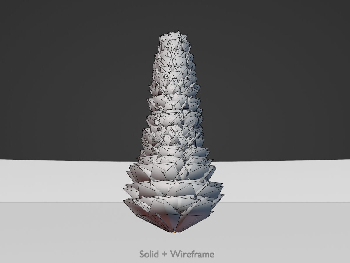 Mock cypress version-3 500mm Low-poly 3D model_9