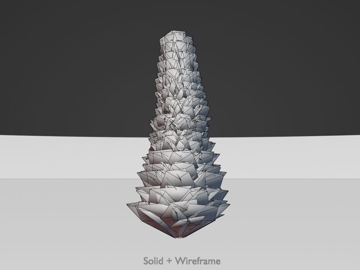 Mock cypress version-3 500mm Low-poly 3D model_10