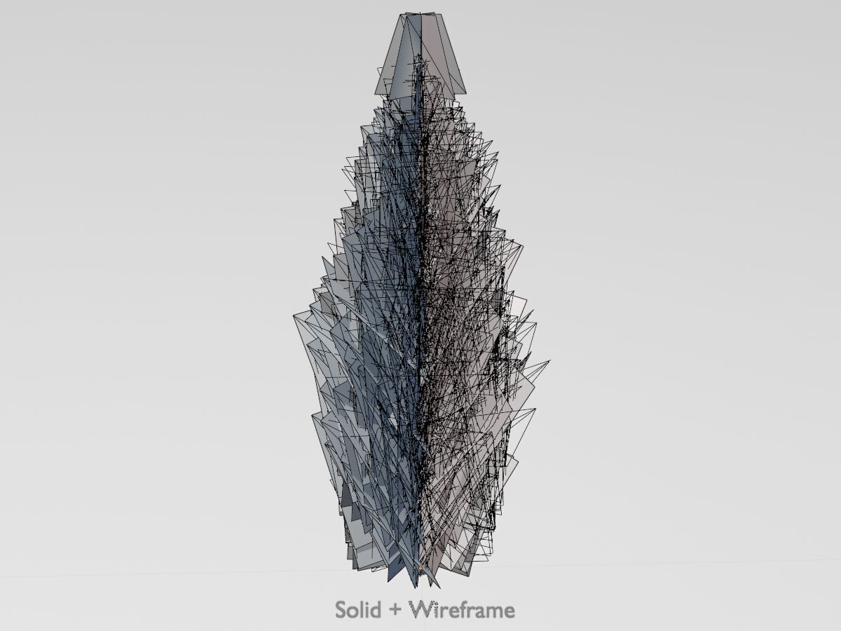 Scheinzypresse Version-1 1000mm Low-poly 3D model_12