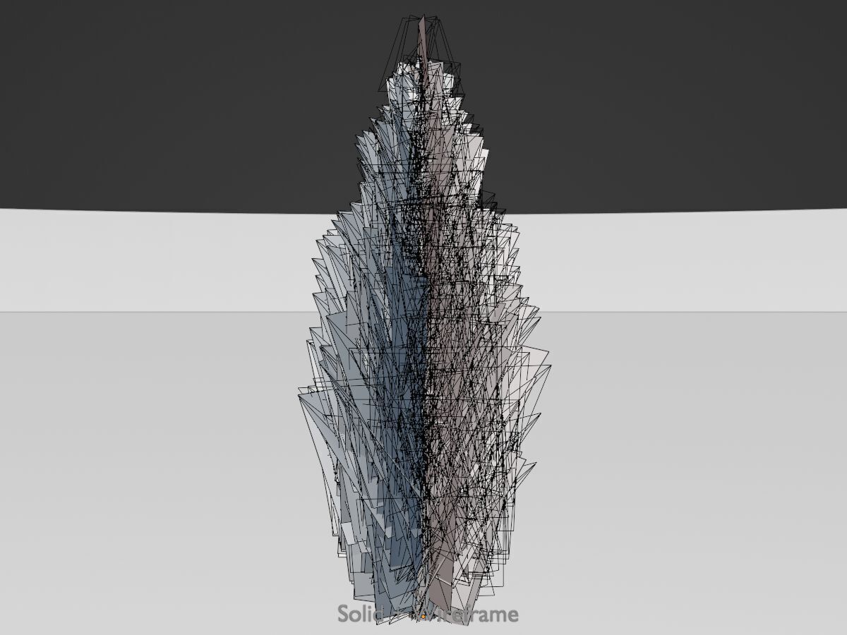 Scheinzypresse Version-1 1000mm Low-poly 3D model_10