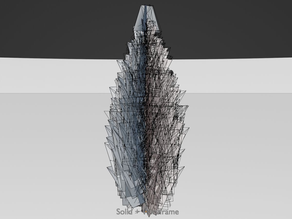 Scheinzypresse Version-1 1000mm Low-poly 3D model_11