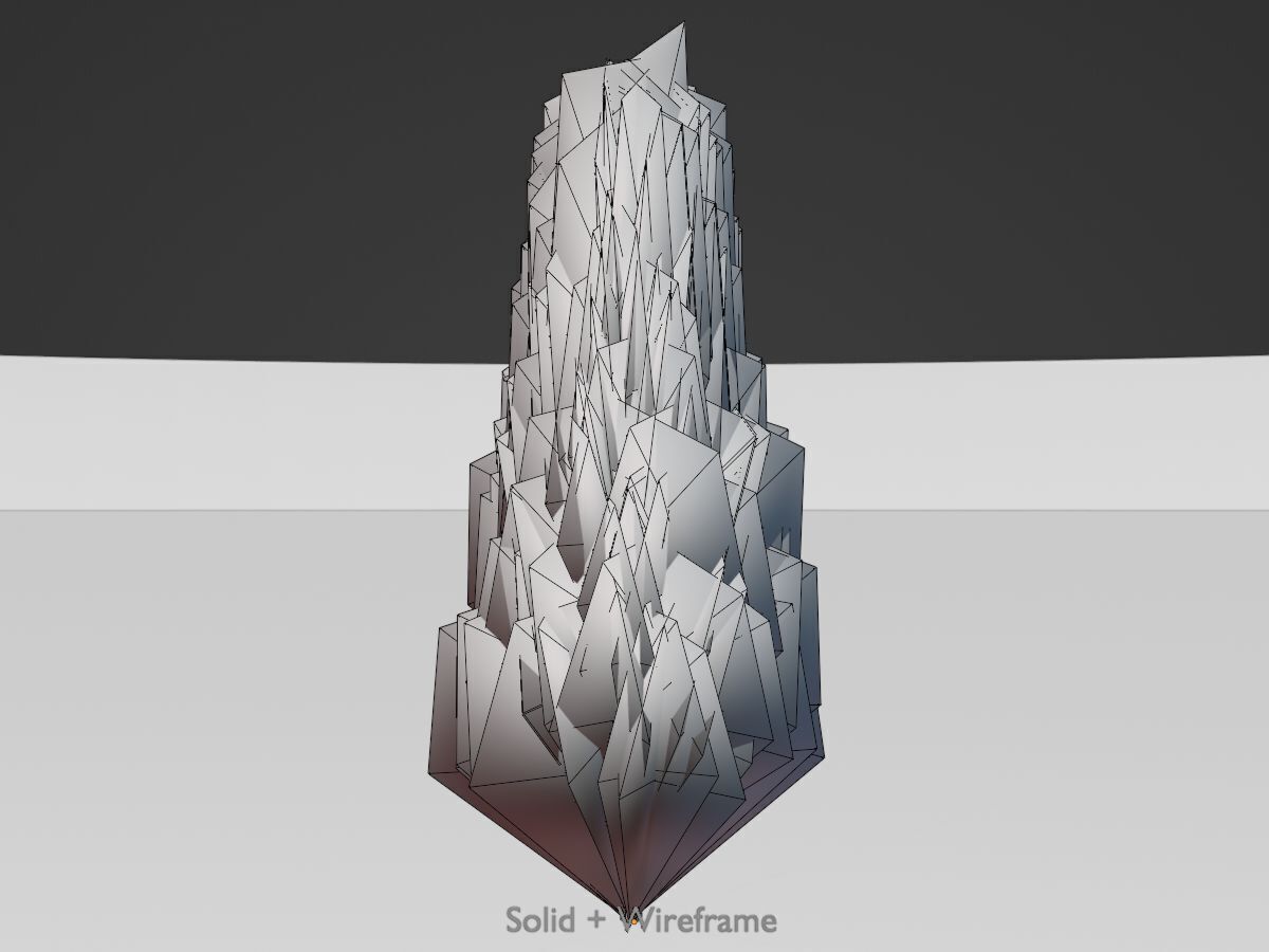 Mock cypress version-2 1000mm Low-poly 3D model_10